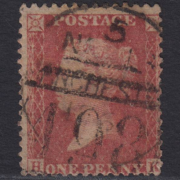 GB QV 1857 1d Deep Rose-red (Plate 49) SG41-C10(4) JB GU Devonport 250
