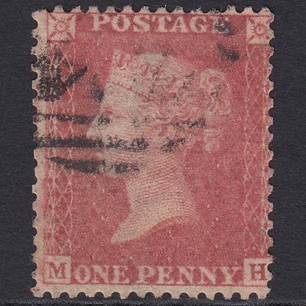 GB QV 1857 1d Rose-red Plate R17 SG40-C10(1) MH GU