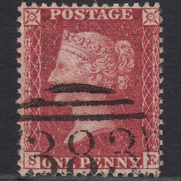 GB QV 1857 1d Deep Rose-red (Plate 34) SG41-C10(4) SE FU Hull 383