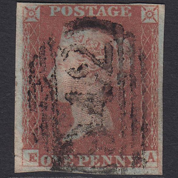 GB QV 1841 1d Red-brown Pl 81 SG8-B1(1) EA GU 4 Margins Sedgefield 942