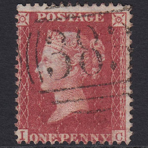 GB QV 1857 1d Rose-red (Plate 44) SG40-C10(1) IC FU Hull 383