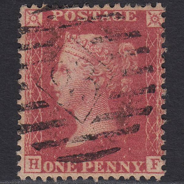 GB QV 1857 1d Rose-red (Plate 39) SG40-C10(1) HF FU London IS 93