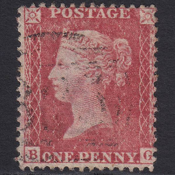 GB QV 1857 1d Rose-red (Plate 46) SG40-C10(1) BG FU Light Cancel