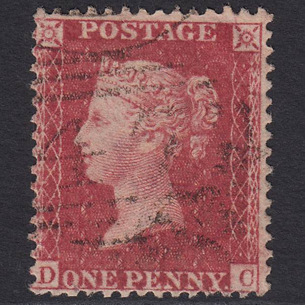 GB QV 1857 1d Rose-red (Plate 58) SG40-C10(1) DC FU Bangor 47