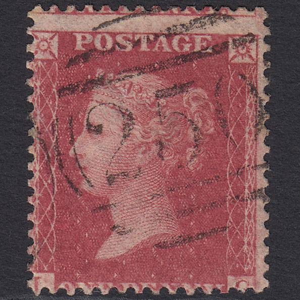 GB QV 1857 1d Rose-red (Plate 55) SG40-C10(1) LG FU Devonport 250 Misperf