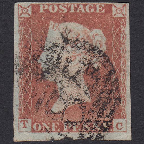 GB QV 1841 1d Red-brown (Plate 69) SG8-B1(1) TC GU 4 Margins