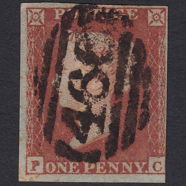 GB QV 1841 1d Red-brown (Plate 153) SG8-B2(1) PC GU nr 4M Liverpool 466