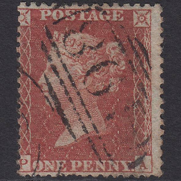 GB QV 1856 1d Red-brown (Plate 24) SG29-C8(1) PA GU Manchester 498
