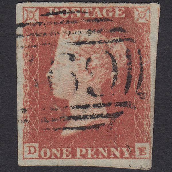 GB QV 1841 1d Red-brown (Plate 88) SG8-B1(1) DE FU 4 Margins