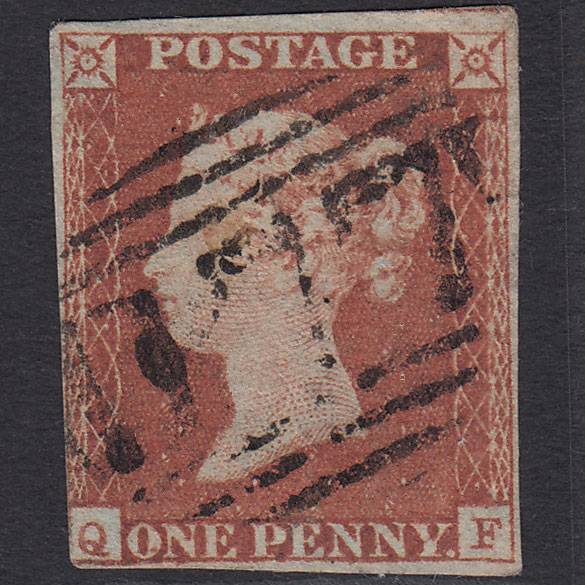 GB QV 1841 1d Red-brown (Plate 76) SG8-B1(1) QF GU nr 4M Cheltenham 177