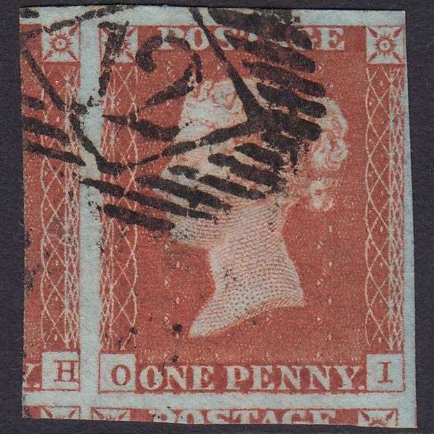 GB QV 1841 1d Pl 60 SG8-B1(1) OI FU 4 Good to Huge Margins London IS 12
