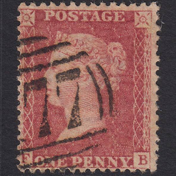 GB QV 1857 1d Rose-red (Plate 58) SG40-C10(1) FB FU