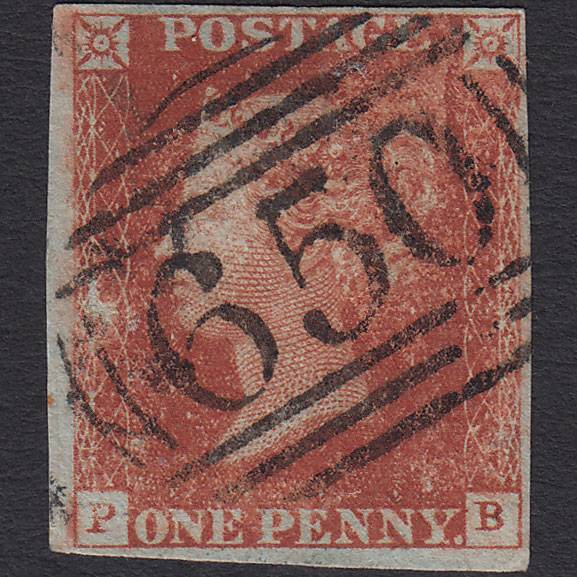GB QV 1841 1d Red-brown Pl 42 SG8-B1(1) PB PU 4 Margins Rochester 650