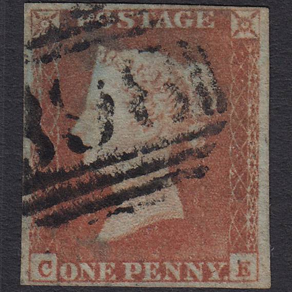 GB QV 1841 1d Red-brown (Plate 87) SG8-B1(1) CE GU 4 Margins