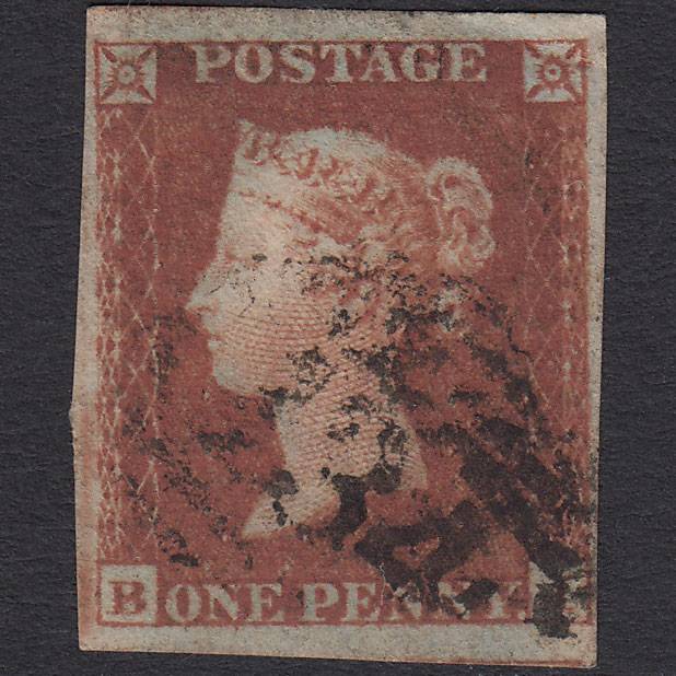 GB QV 1841 1d Deep Red-brown (Plate 171) SG10-B2(1) BI FU 4M Bristol 134