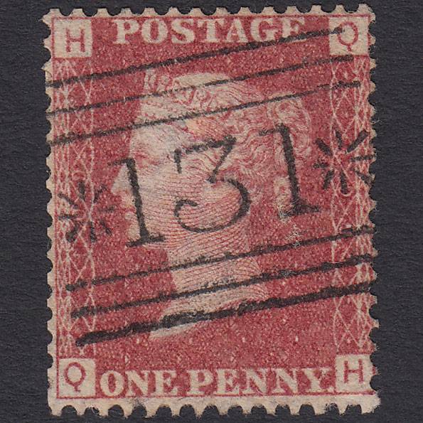 GB QV 1864 1d Lake-red (Plate 109) SG44-G1(2) QH FU Edinburgh 131