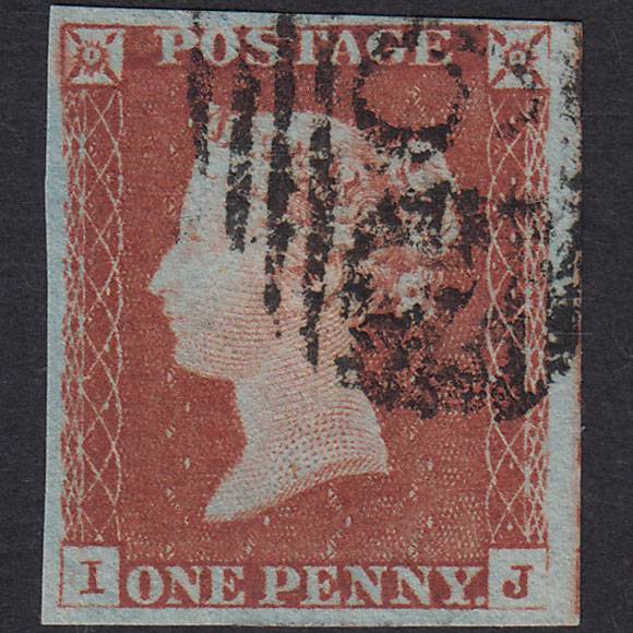 GB QV 1841 1d Red-brown (Plate 65) SG8-B1(1) IJ VFU Missing Imprimatur 4M