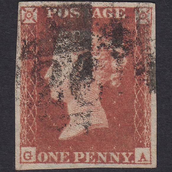 GB QV 1841 1d Red-brown (Plate 99) SG8-B1(1) GA GU 4 Good Margins