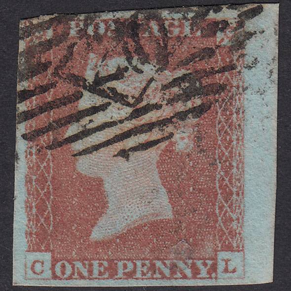 GB QV 1841 1d Plate 71 SG8-B1(1) CL GU Nr 4M London IS 20 Marginal