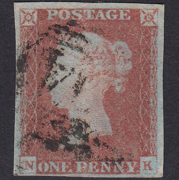GB QV 1841 1d Red-Brown Plate 68 SG8-B1(1) NK GU 4 Margins