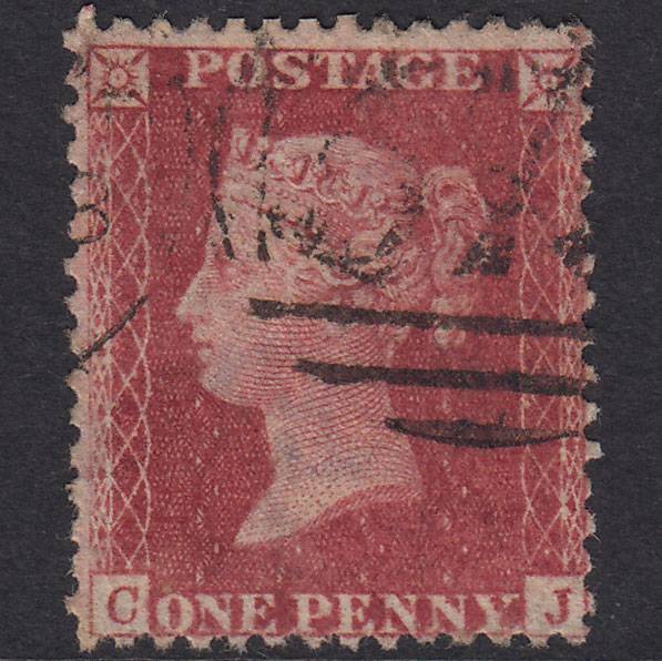 GB QV 1857 1d Rose-Red Plate 57 SG40-C10(1) CJ GU