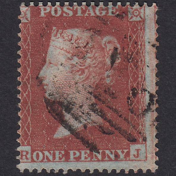GB QV 1854 1d Red-Brown Plate 178 SG17-C1(1) RJ GU