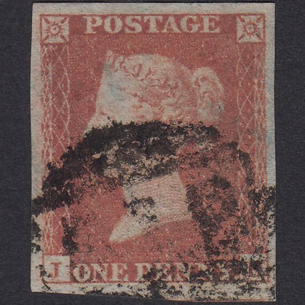 GB QV 1841 1d Red-Brown Plate 171 SG8-B2(1) JH FU 4 Good Margins