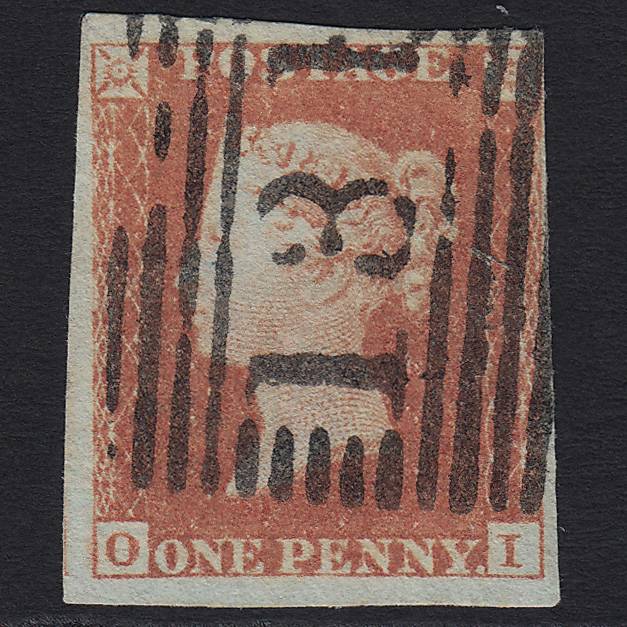 GB QV 1841 1d Red-brown Pl 160 SG8-B2(1) OI FU Edinburgh 131 4 Margins