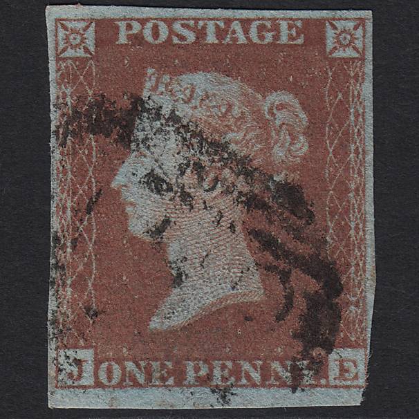 GB QV 1841 1d Red-brown (Plate 156) SG8-B2(1) JE GU nr 4M Imperf