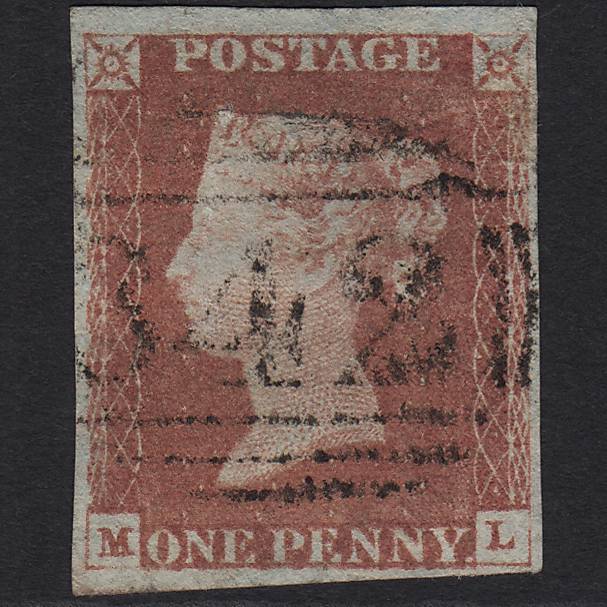 GB QV 1841 1d Red-brown (Plate 71) SG8-B1(1) ML FU Hastings 342 4 Margins