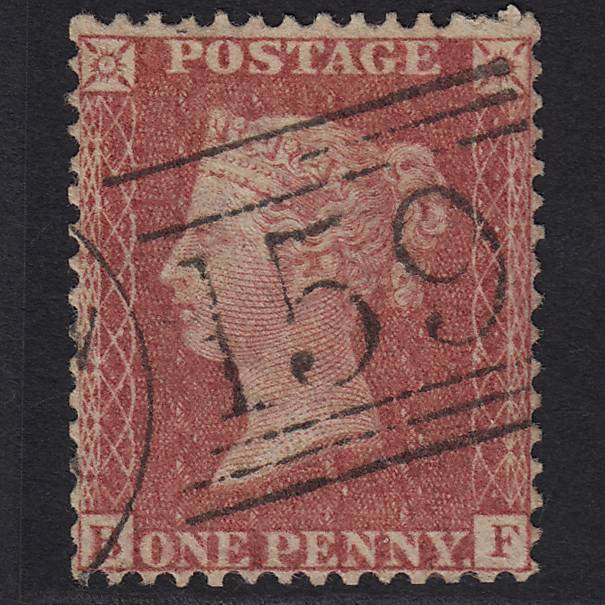 GB QV 1857 1d Rose-red (Plate 36) SG40-C10(1) BF FU Glasgow 159