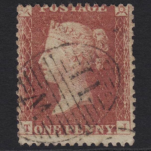 GB QV 1857 1d Rose-red Pl 43 SG40-C10(1) TJ GU in London D&S W11 11d2