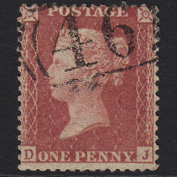 GB QV 1857 1d Rose-red (Plate 57) SG40-C10(1) DJ GU Banbury 46