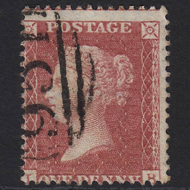 GB QV 1857 1d Rose-red (Plate 36) SG40-C10(1) LB FU Nuneaton 957