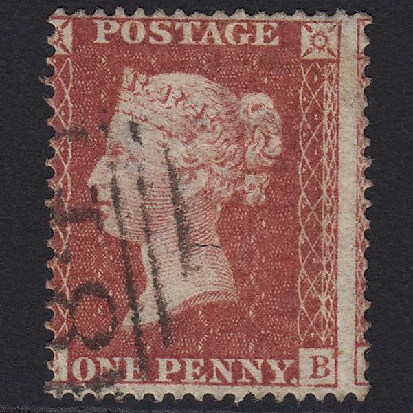 GB QV 1857 1d Rose-red (Plate 38) SG36-C11 EB FU Key Plate