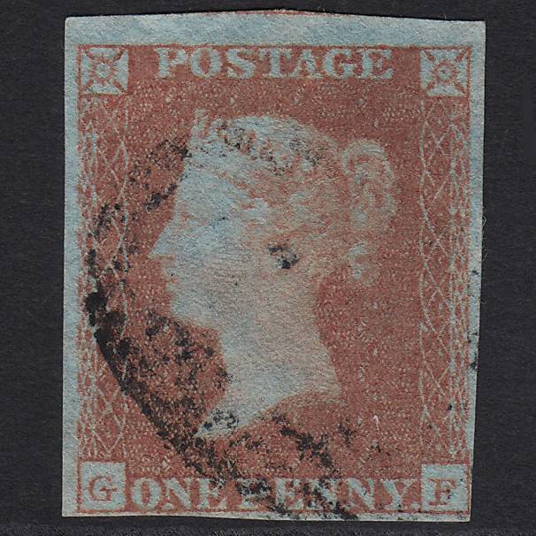 GB QV 1841 1d Very Blued (Plate 118) SG8a-B1(2) GF FU Light Cancel 4M