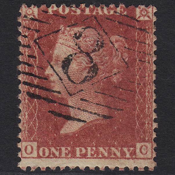 GB QV 1857 1d Rose-red (Plate 47) SG40-C10(1) OC FU London IS 8