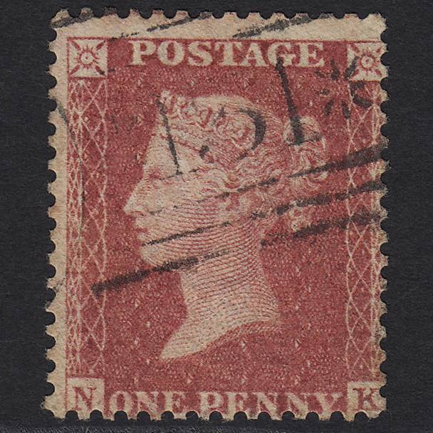GB QV 1857 1d Rose-red (Plate 68) SG40-C10(1) NK GU Edinburgh 131