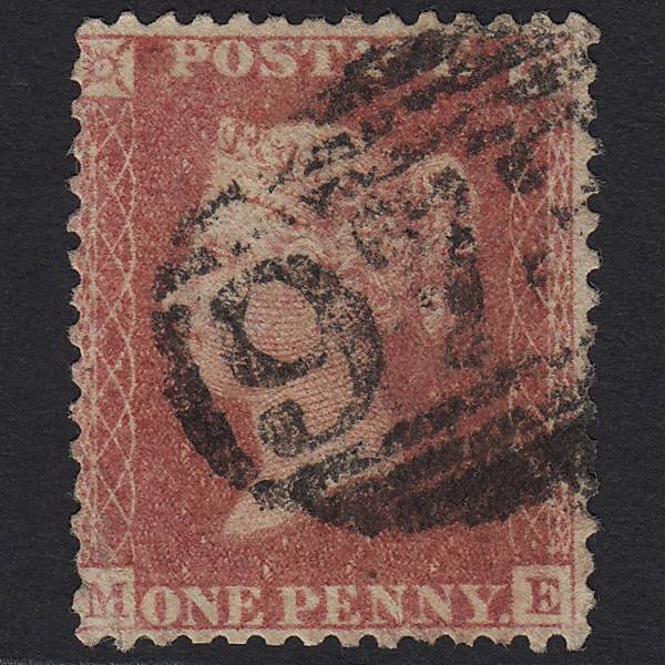 GB QV 1857 1d Rose-red (Plate 34) SG40-C10(1) ME GU Rhyl 973