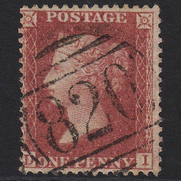 GB QV 1857 1d Rose-red (Plate 60) SG40-C10(1) DI FU Tunbridge Wells 820