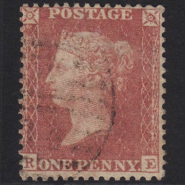 GB QV 1857 1d Rose-red (Plate 55) SG40-C10(1) RE GU Light Cancel