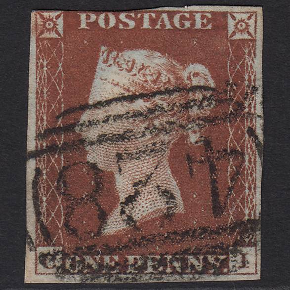GB QV 1841 1d DP Red-brown Pl 57 SG10-B1(4) CI FU nr 4M Hurst Green 428