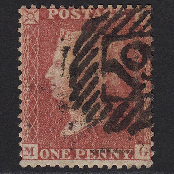 GB QV 1857 1d Rose-red (Plate 57) SG40-C10(1) MG GU London IS 19