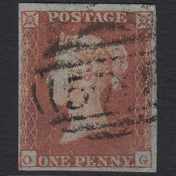 GB QV 1841 1d Red-brown (Plate 102) SG8-B1(1) OG FU 4 Margins