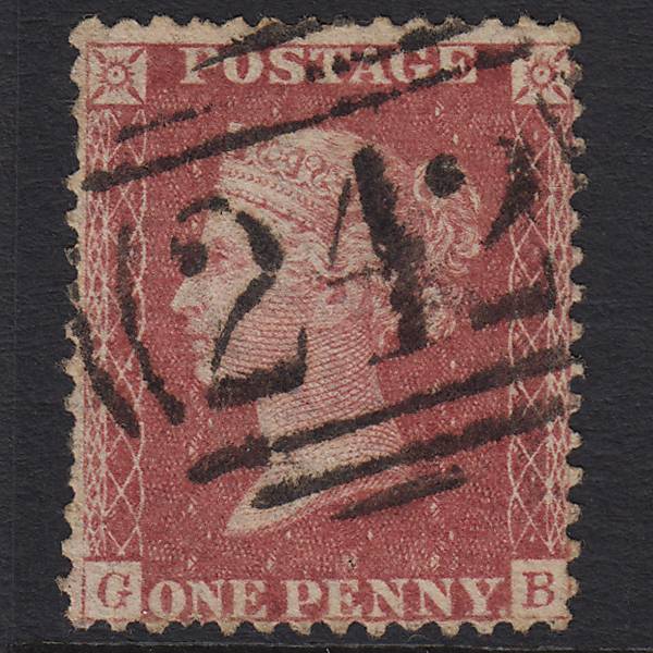 GB QV 1857 1d Rose-red (Plate 34) SG40-C10(1) GB GU Derby 242