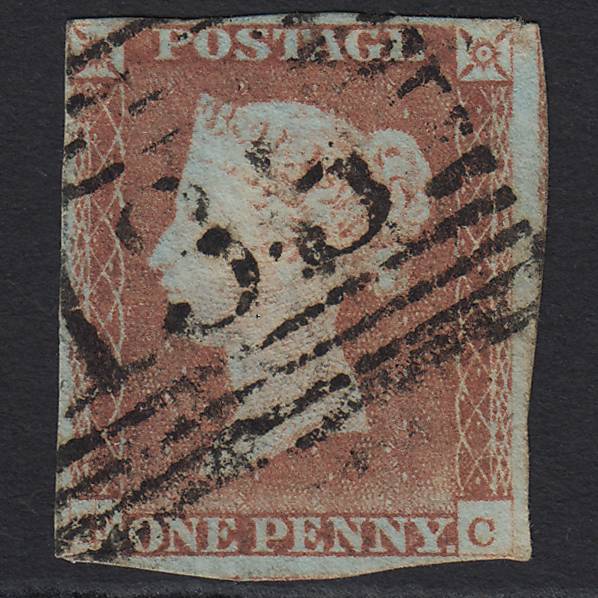 GB QV 1841 1d (Plate 68) SG9-B1(3) Constant Variety EC GU 4M Elgin 133