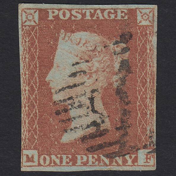 GB QV 1841 1d Red-brown (Plate 91) SG8-B1(1) MF GU 4 Margins