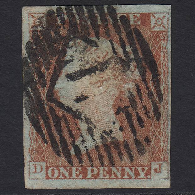 GB QV 1841 1d (Plate 35) SG9-B1(3) DJ GU 4 Margins London IS Late Usage