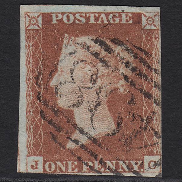 GB QV 1841 1d Red-brown (Plate 75) SG8-B1(1) JC GU nr 4M Manchester 498