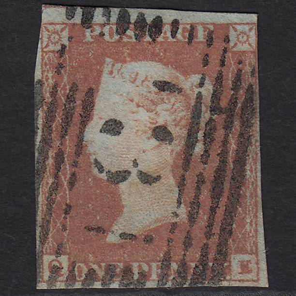 GB QV 1841 1d Red-brown (Plate 90) SG8-B1(1) QE GU nr 4M Edinburgh 131